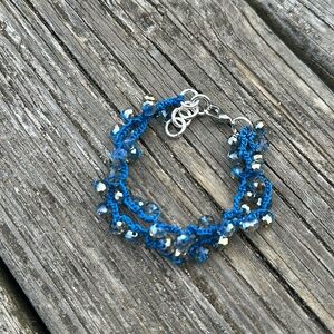 Icy blue Chinese crystal bracelet